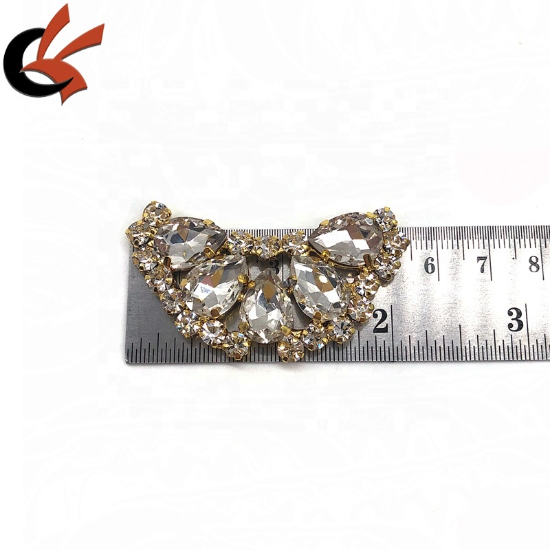 Unique clear crystal rhinestone appliques for shoes decoration