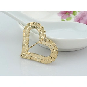 heart style gold plated crystal napkin ring for Dinner PartyTable Decoration