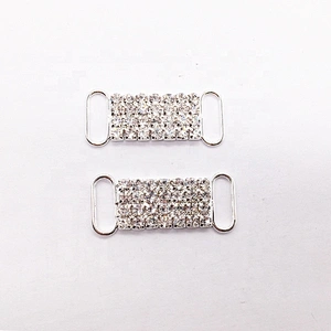 Wholesale lots bulk crystal plane rhinestone pave bikini connectors for swimwear suits