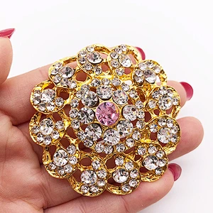 Hot Selling  high quality shinny rhinestone vintage brooch pin