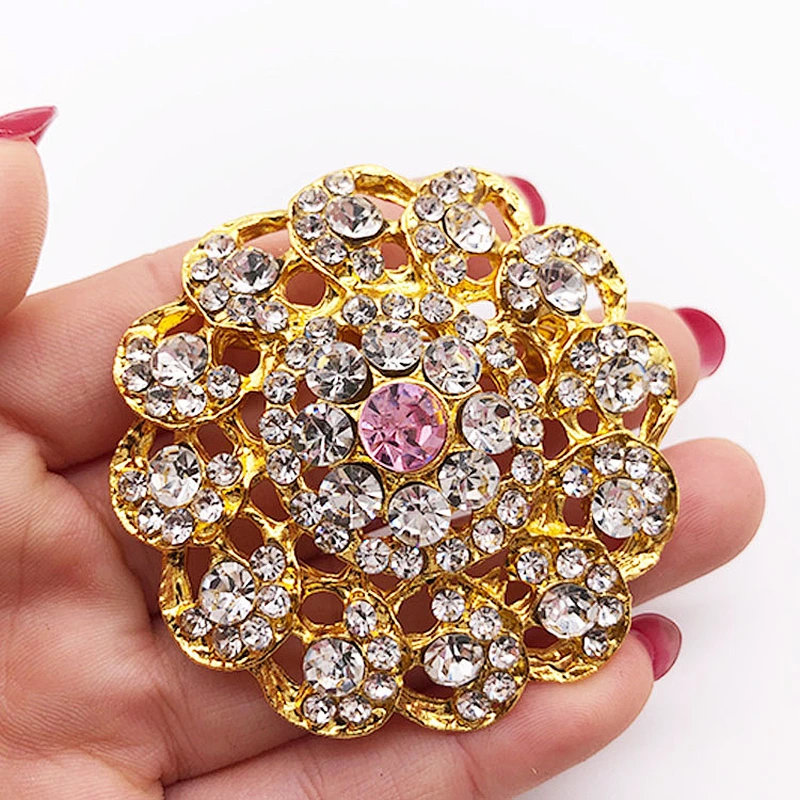 Hot Selling  high quality shinny rhinestone vintage brooch pin