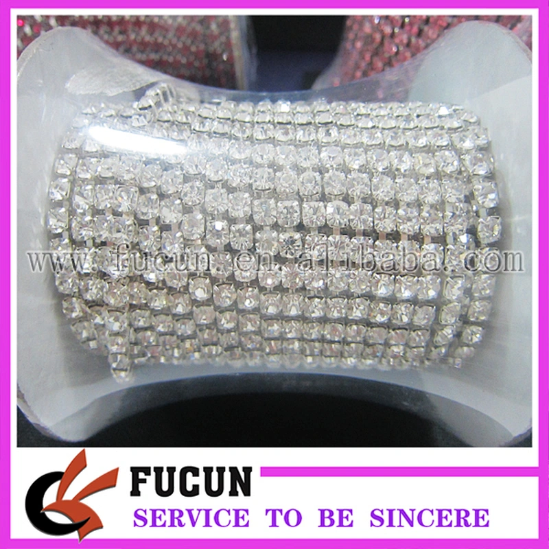 Alibaba wholesale ss6,ss10 ss12,ss16,ss18,ss 28 SS38 one close crystal rhinestone cup chain