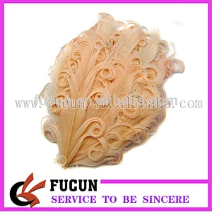 pure color hot pink color goose feather for headband