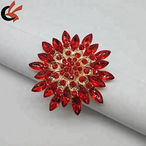 Manufacturer Table Decor Red Rhinestone Bling Napkin Ring