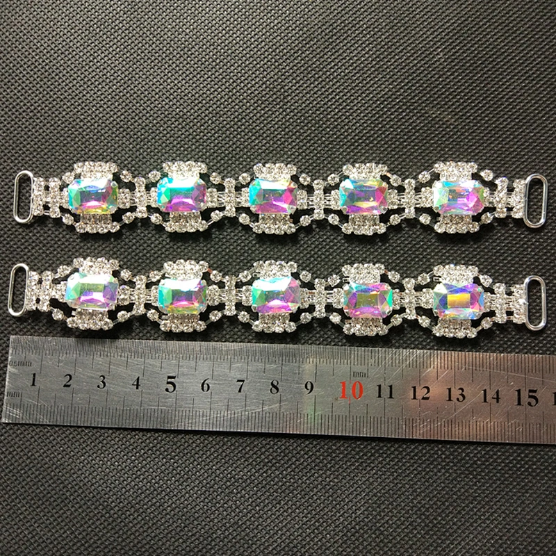 2018 fashion AB clear rhinestone bikini connector for Swimwear Metal Accessories