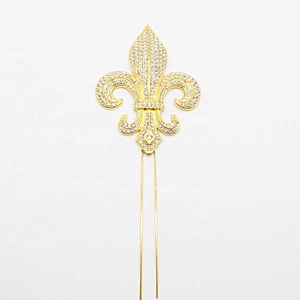 Factory custom wedding decoration party supplies gold christian cross cake topper