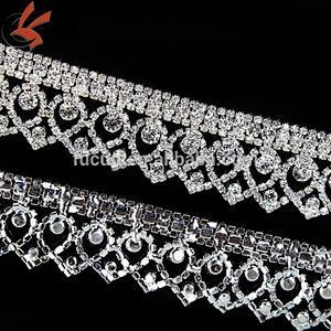 wholesale AB acrylic clear rhinestone cup chain strass chain