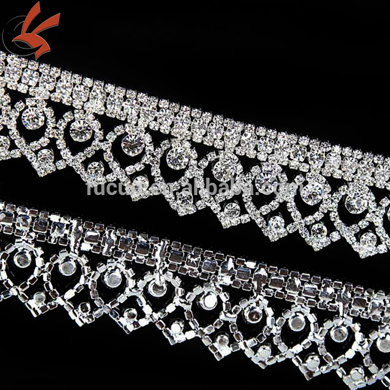 wholesale AB acrylic clear rhinestone cup chain strass chain