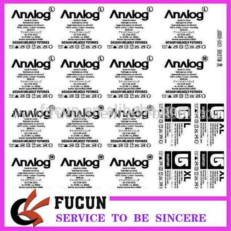 garment accessories label plastisol heat transfer
