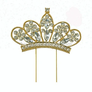sparkly pink rhinestone acrylic crown wedding cake decorative cake topper