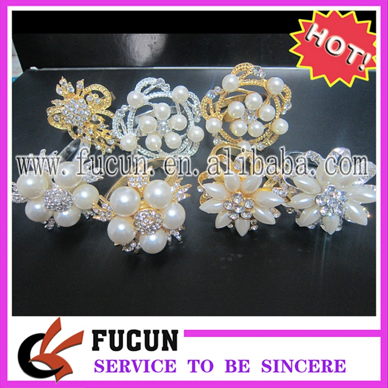 Wholesale cheap bulk recyclable dinner table ornament make wedding napkin rings