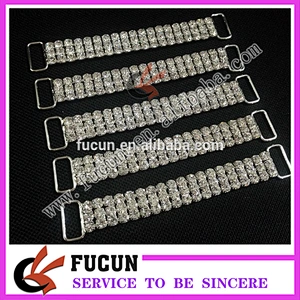 3-Rows Thick Rhinestone Connector for Headbands, Bikini's, Swimsuits