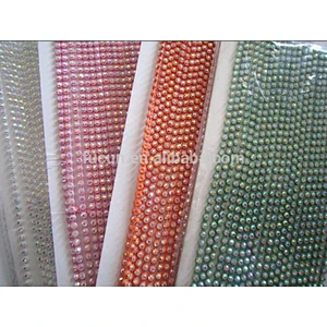Hot sale plastic decorative rhinestone banding trim wholesale