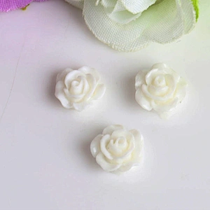 cheap 10mm resin rose flower assorted colour artificial floral rose for DIY dress decoration
