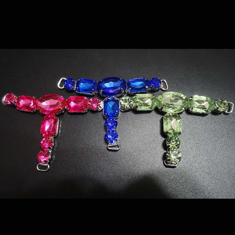 fashion colorful acrylic three ends bikini connector swimwear bra buckle connector