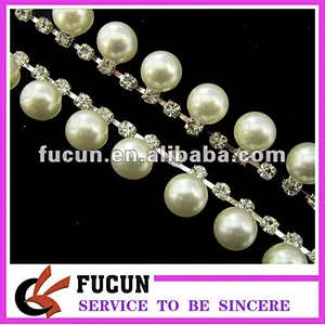pearl rhinestone trimming for wedding