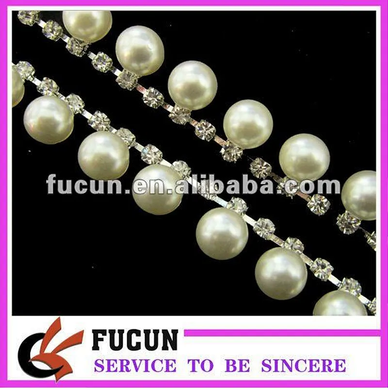 pearl rhinestone trimming for wedding