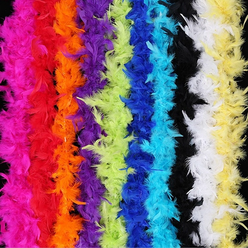 2 meters christmas stage decoration christmas party red colored artificial turkey ruff feather boa