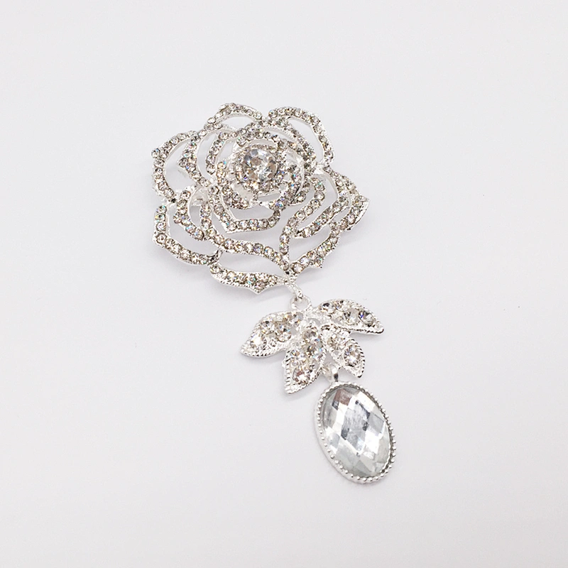 New Arrival Promotion Rose Shape Women Flower Brooch Pin