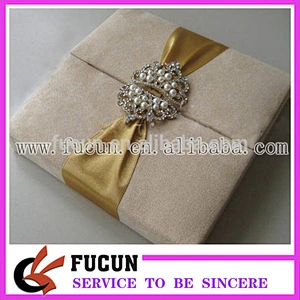 silk pair rhinestone buckles for wedding box