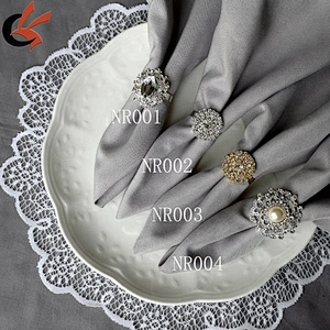 Antiques Black Rose Rhinestone Napkin Ring Napkin Holder