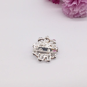 small clear alloy rhinestone label pin brooch