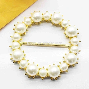 New style shiny gold plating diamond rhinestone chair sash buckle for decoration