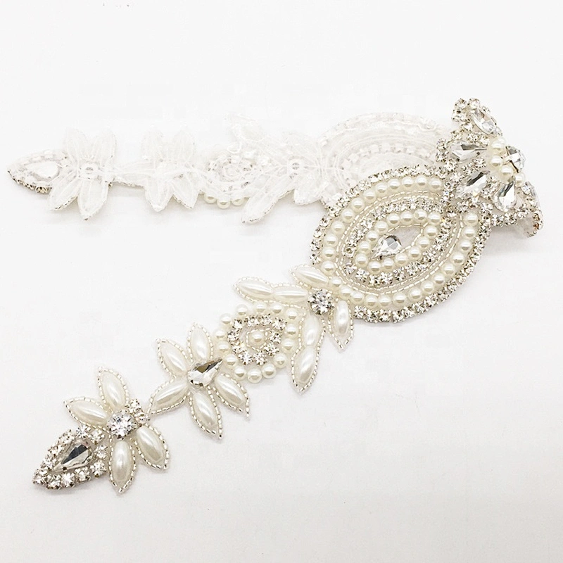 New Euramerican Bohemian Women Wedding Crystal Applique Rhinestone Pearl Hairbands Trims