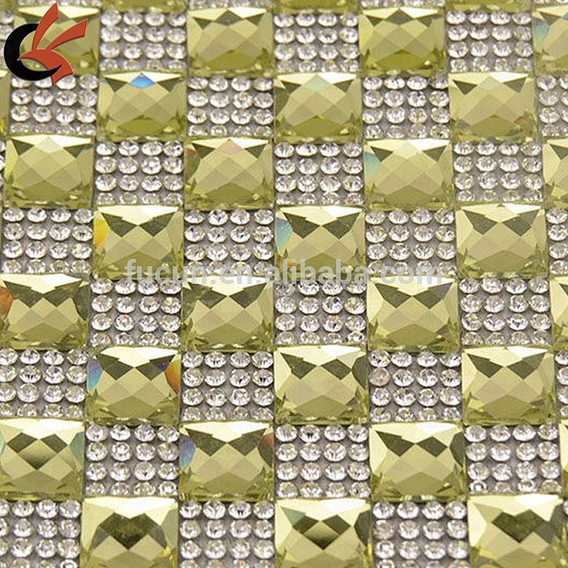 40*24cm hot fix crystal rhinestone mesh for shoe decoration