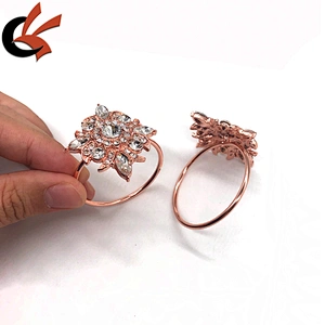 hiqh quality fashion wedding table decor bling supplies rose gold napkin ring