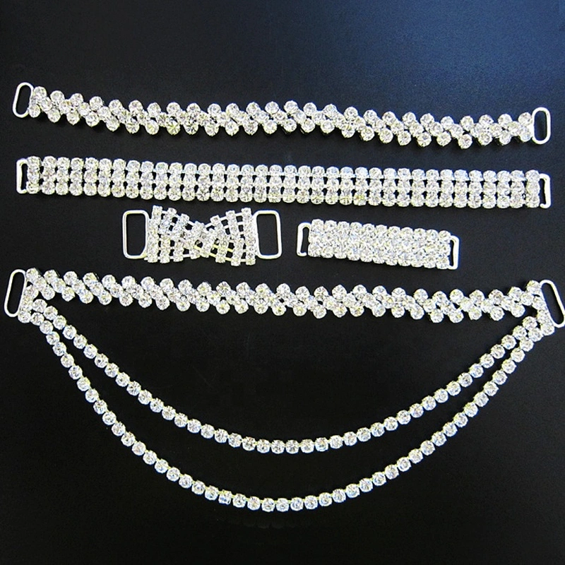 Factory Wholesale Swimwear Accessories Rhinestone Pendant Crystal Bikini Connector
