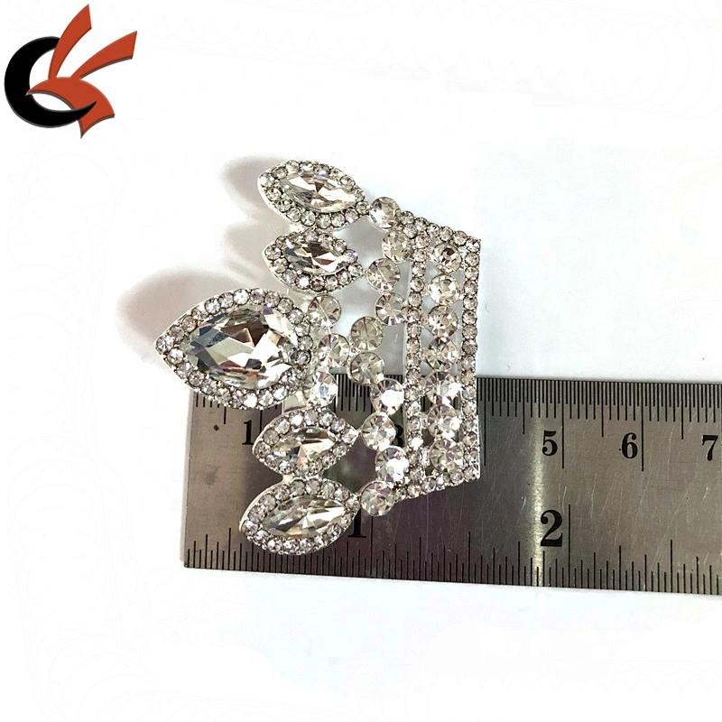 Wedding Bridal Crown Brooch Shinning Clear Rhinestone Silver Plated Cross Pin Brooch