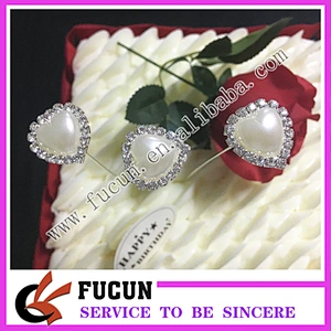 flower bouquet decoration rhinestone cake topper cake pick decoration pick for wedding party