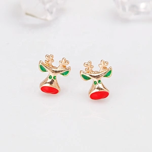 2018 Christmas Festival Jewelry Cute Reindeer  Stud Earrings