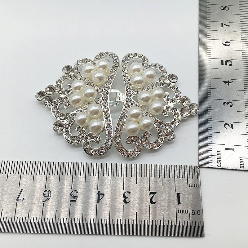 fashion decorative wedding jewelry rhinestone pearl clasp closure buckles