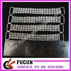 Competition Bikini Trim Czech Rhinestones 4 rows Bikini Connector