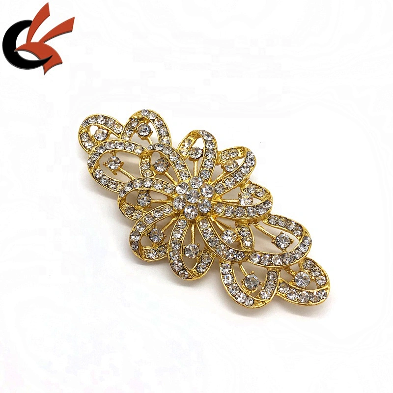 large unique crystal gold silver rhinestone brooches