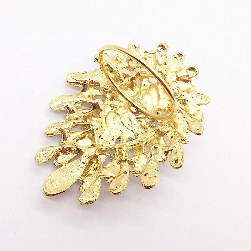 Custom Wedding Brass Gorgeous Gold Vintage Jewelry Crystal Rhinestone Napkin Ring