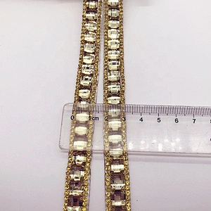 fashion rhinestone hot fix trimming A grade rhinestone banding for clothing shoes bags