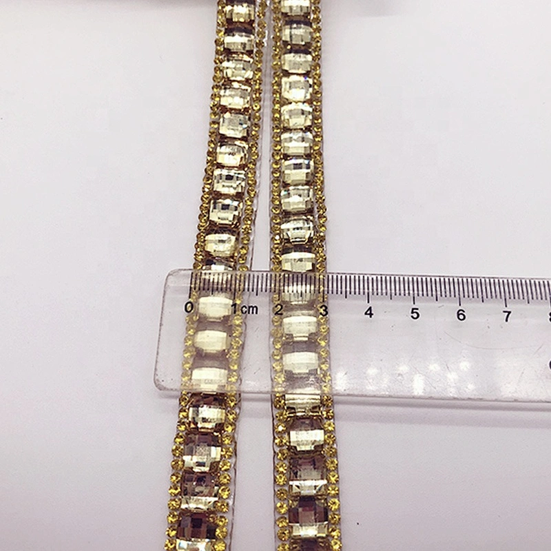 fashion rhinestone hot fix trimming A grade rhinestone banding for clothing shoes bags