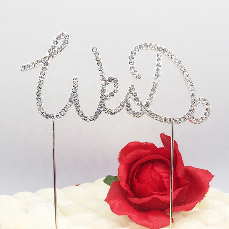 Valentine's Day Occasion rhinestone marriage proposal We Do wedding cake topper