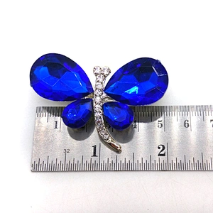 35*50mm acrylic rhinestone butterfly brooch
