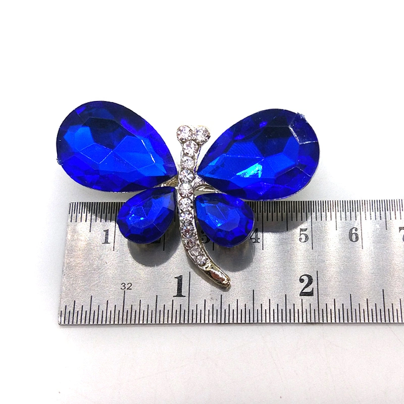 35*50mm acrylic rhinestone butterfly brooch