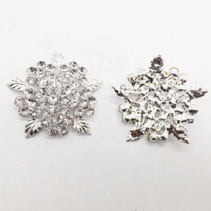 Wholesale Vintage Crystal Women Rhinestone Wedding Invitation Bridal Flower Brooches Without Pins