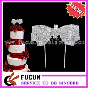 Spring Summer Crystal Rhinestone Butterfly Wedding Anniversary Cake Topper