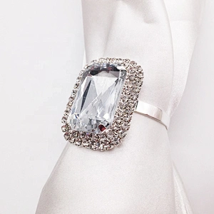 Wedding Use Durable modern decorative cheap transparent clear napkin ring