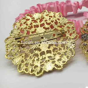 Factory wholesale hot sale gold jewelry crystal bridal wedding rhinestone brooch