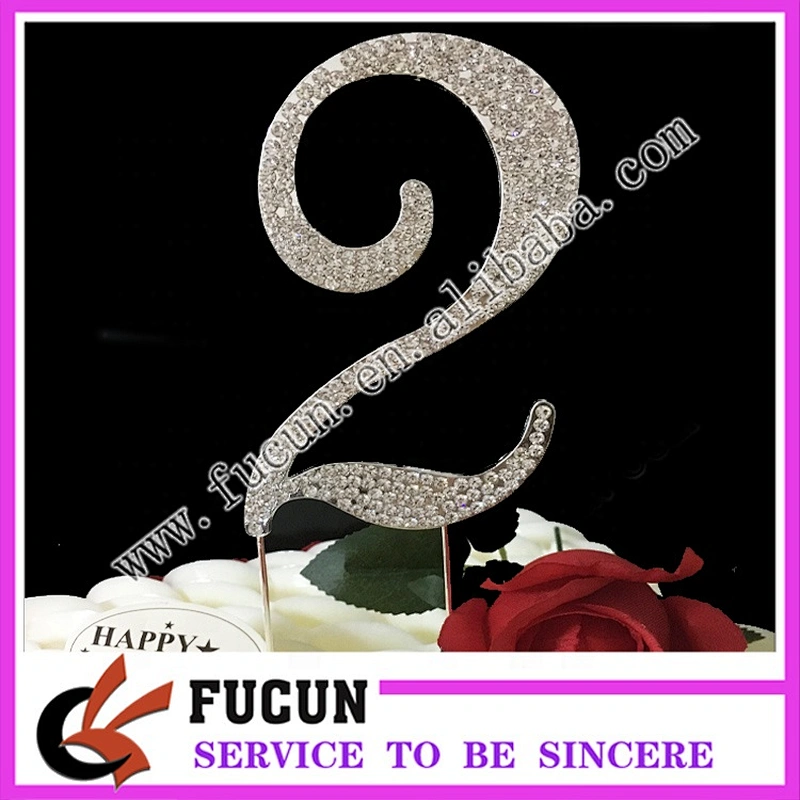 Factory Price Number 9 Rhinestone Cake Topper For wedding birthday party