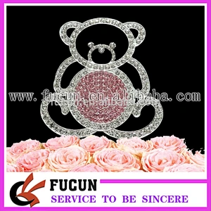 New products 2016 cute bear cake topper party decoration supplies wholesale