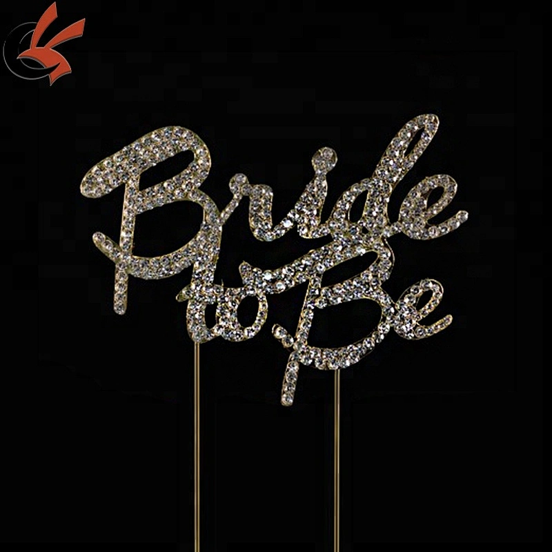 Bride to Be Cake Topper Gold Bling Bridal Shower Cake Toppers